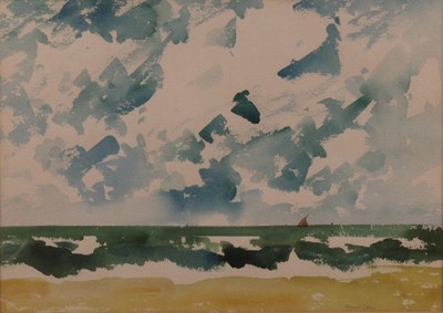 Lot 340 - Rowell Tyson (b.1926) - Seascape, watercolour,...