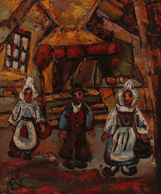 Lot 367 - Henry d'Anty (1910-1998) - Dutch Figures, oil...