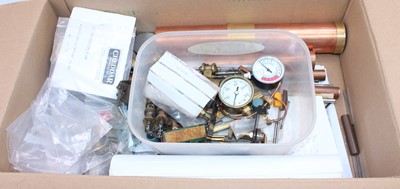 Lot 165 - Large box of various live steam components and...