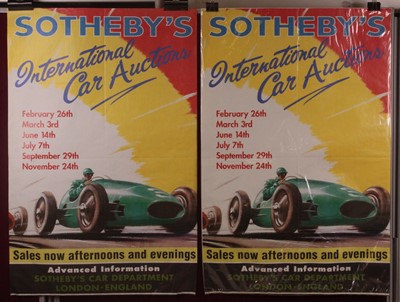 Lot 260 - Motor-racing memorabilia; a pair of Sotheby's...