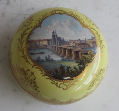 Lot 1019 - A late 19th century Meissen porcelain vanity...