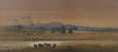 Lot 1261 - Edward Combes (Australian 1830-1895) - Cattle...