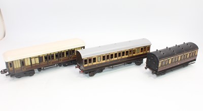 Lot 331 - Three brown & cream coaches: B/L by Carette...