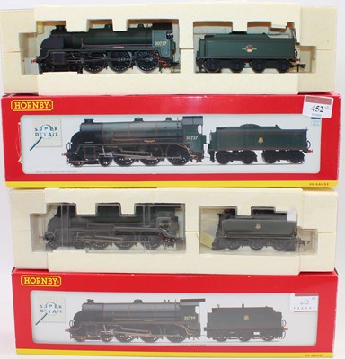 Lot 452 - Two Hornby N15 class 4-6-0 locos and tenders...