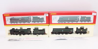 Lot 455 - Two Hornby 4-6-2 locos and tenders: R2221...