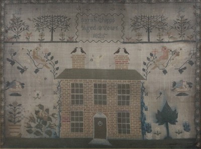 Lot 1213 - A Regency needlework picture sampler, by Sarah...