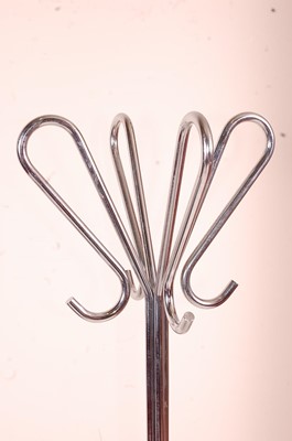 Lot 460 - A 1970s tubular chromed metal hat-stand, h.167....