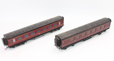 Lot 348 - Two Exley LMS bogie coaches: All/1st no.8879...