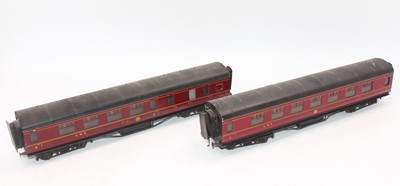 Lot 349 - Two Exley LMS bogie coaches: br/3rd   no.6664,...