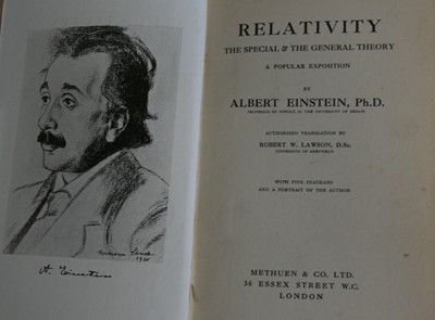 Lot 1006 - EINSTEIN, Albert. Ph.D. Relativity, the...