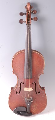 Lot 505 - A German violin, having a two-piece maple back...