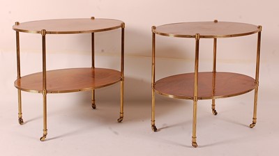 Lot 1410 - A pair of lacquered brass and rosewood...