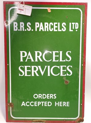 Lot 11 - Original BRS Parcels Ltd enamel sign, 27" x 18"...