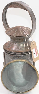 Lot 24 - An early pie crust LNER two-aspect hand lamp...