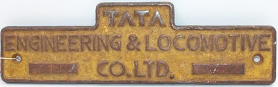 Lot 26 - An original cast iron Indian Railways "Tata"...
