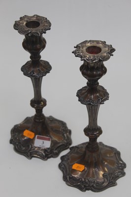 Lot 3 - A pair of Victorian Old Sheffield plate table...