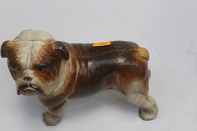 Lot 20 - A cast iron doorstop in the form of a bulldog,...