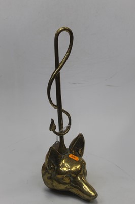 Lot 24 - A Victorian style brass doorstop in the form...
