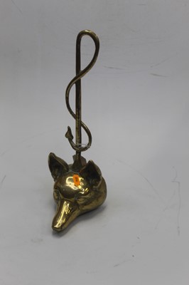 Lot 24 - A Victorian style brass doorstop in the form...