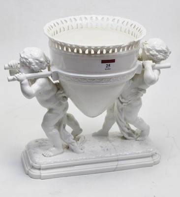 Lot 25 - A Moore Bros style blanc de chine table centre...