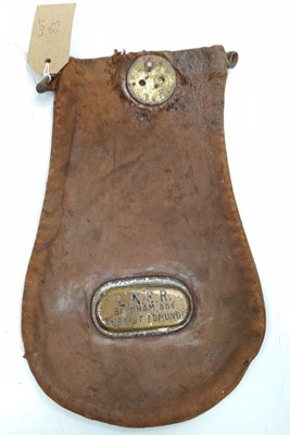 Lot 52 - Original LNER wages or cash bag, brass plated...