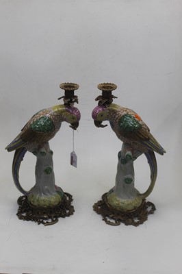 Lot 31 - A pair of reproduction Continental porcelain...