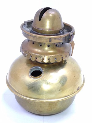 Lot 64 - A brass Indian Railways ceiling lamp marked...