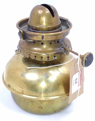 Lot 64 - A brass Indian Railways ceiling lamp marked...