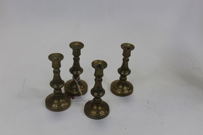 Lot 37 - A pair of bronzed vases, each having flared...