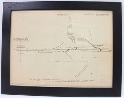 Lot 70 - An original framed and glazed 1926 plan of...