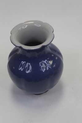 Lot 43 - A Chinese export stoneware vase, of squat...