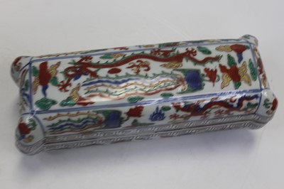 Lot 45 - A Chinese export stoneware casket and cover,...