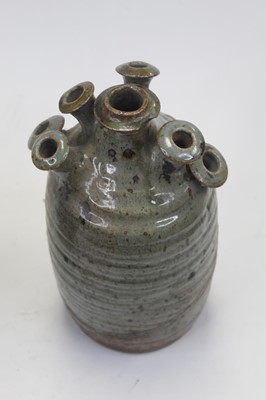 Lot 47 - A 20th century stoneware seven-stem udder vase,...