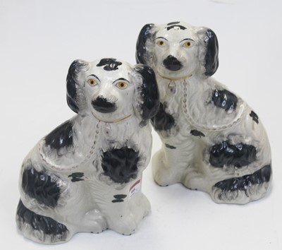 Lot 66 - A pair of reproduction Staffordshire figures...