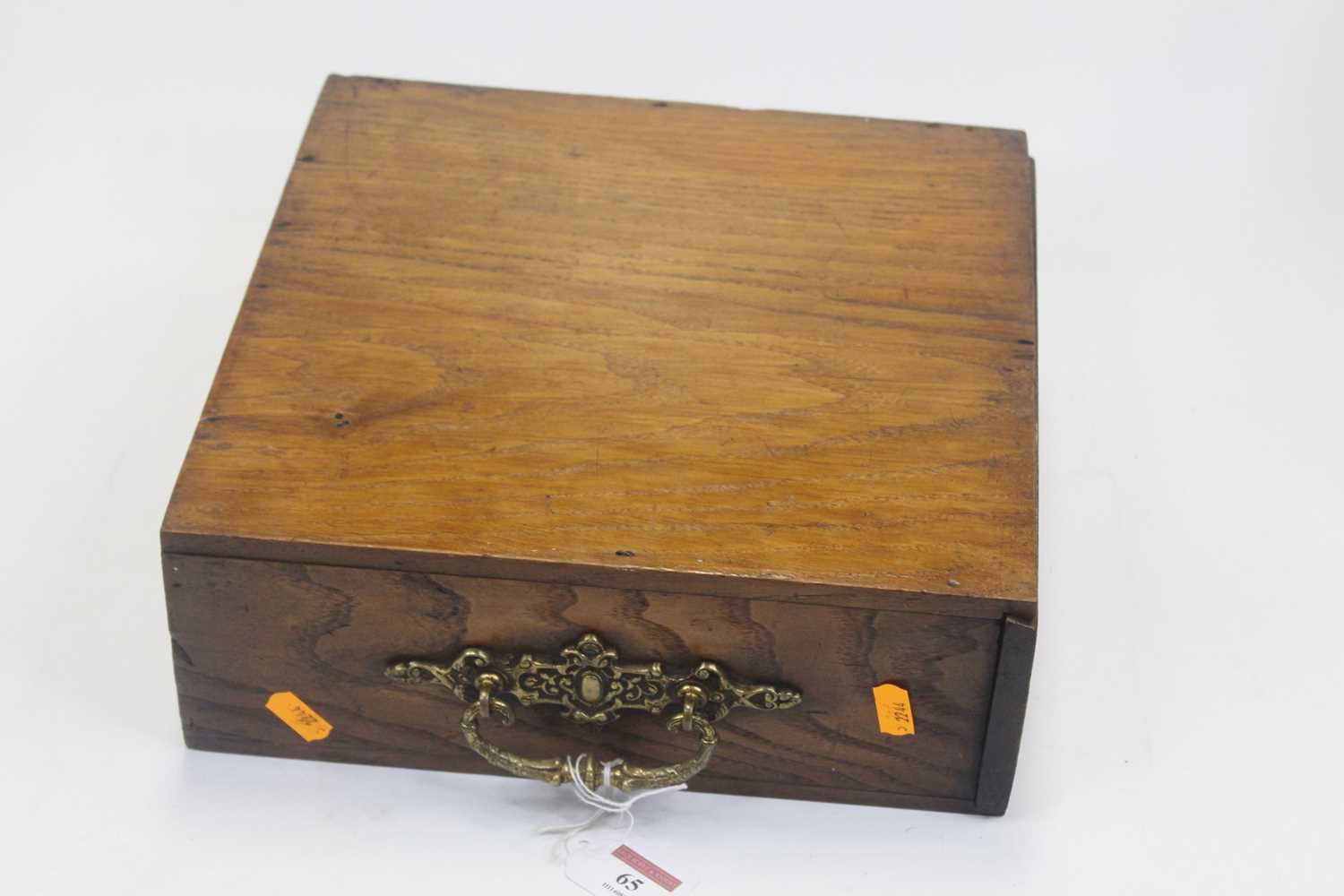 Lot 65 - An oak box, of rectangular form, having a...