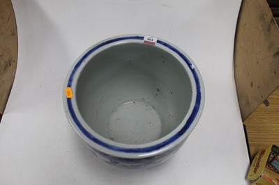 Lot 108 - A reproduction jardiniere, blue and white...