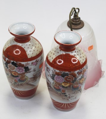 Lot 118 - A pair of Japanese Meiji period Kutani vases,...