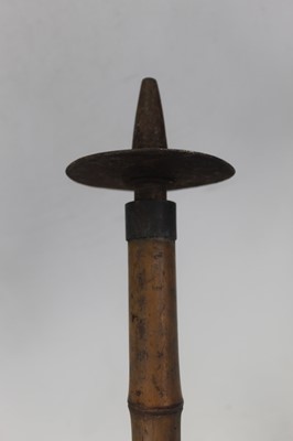 Lot 123 - An early 20th century French bamboo and metal...