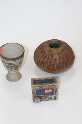 Lot 128 - A Troika style studio pottery vase, of...