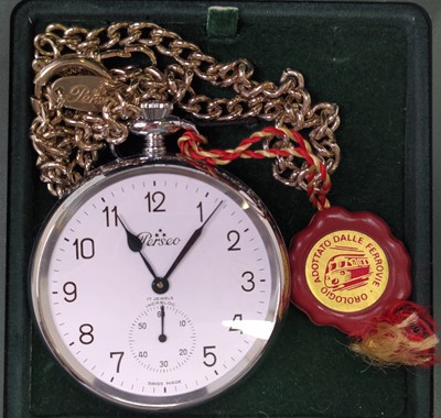 Lot 95 - Italian States Railway Perseo pocket watch,...