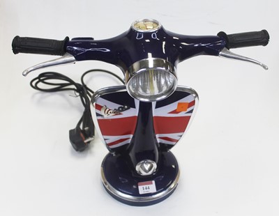 Lot 144 - A modern lamp in the form of Vespa scooters...