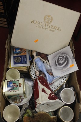 Lot 166 - A box of Royal related effects, to include...
