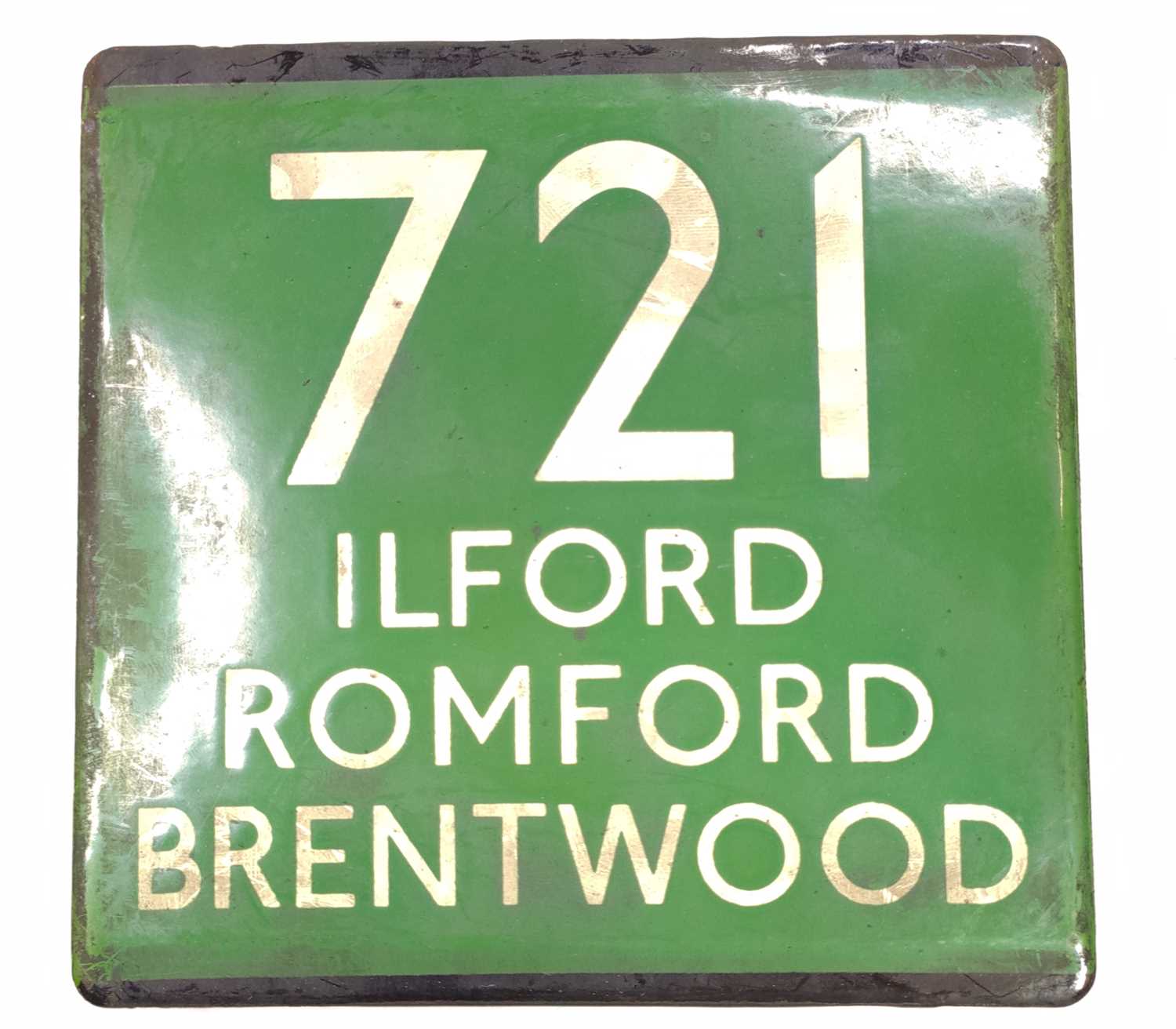 Lot 102 - Original London Transport coach stop enamel...