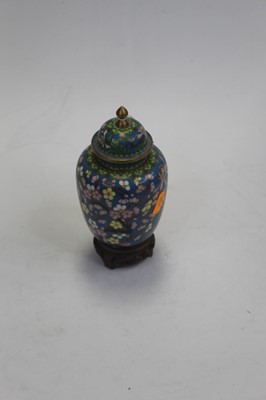 Lot 193 - A 20th century Japanese cloisonné vase and...