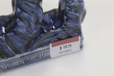 Lot 195 - A Chinese export stoneware scholar's rock, the...