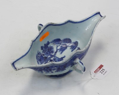 Lot 225 - A Chinese export double-ended sauceboat,...
