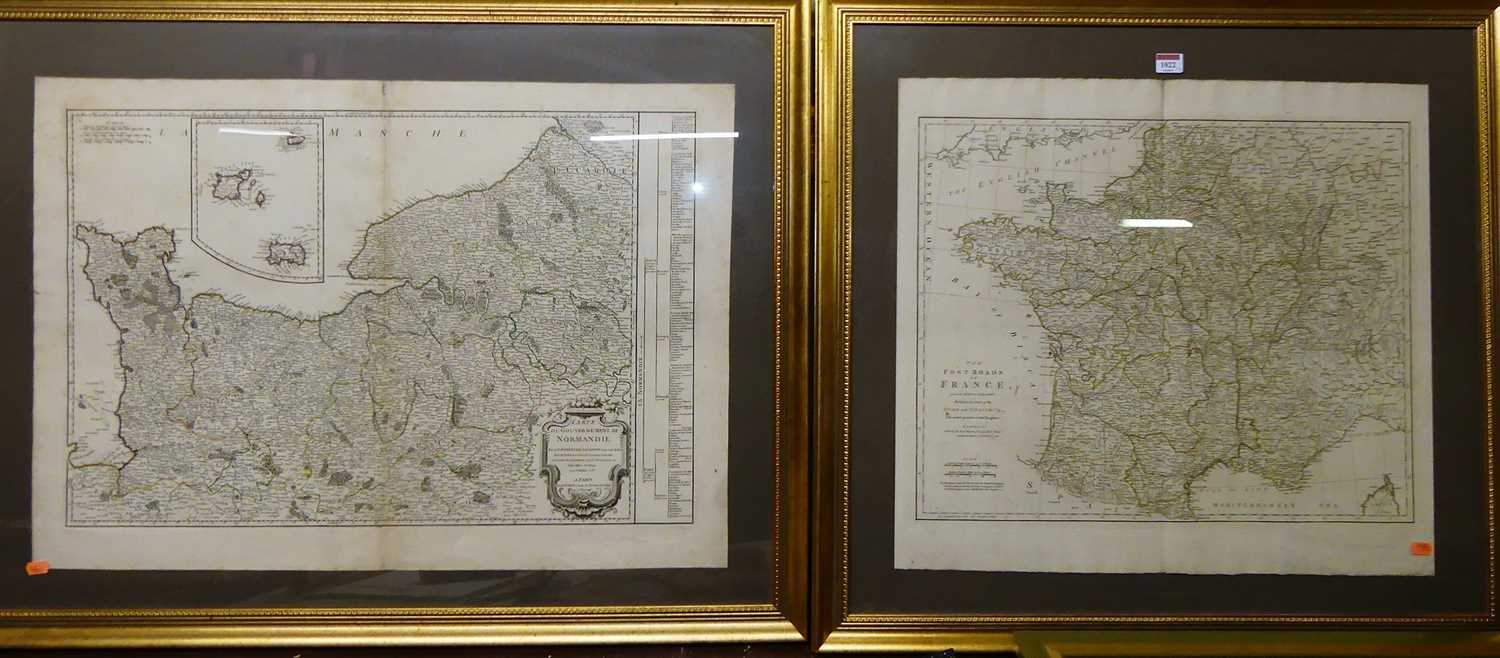 Lot 1022 - The Post Roads of France, from the Map of...