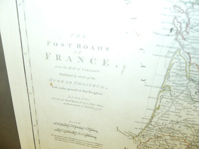 Lot 1022 - The Post Roads of France, from the Map of...