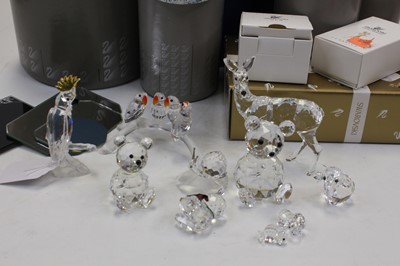 Lot 229 - A collection of Swarovski crystal ornaments,...
