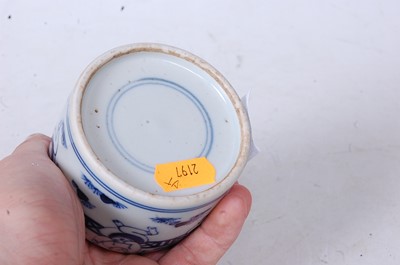 Lot 210 - A Chinese export blue and white vase, of bell...